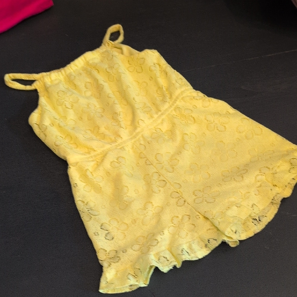 Yellow Lace Romper